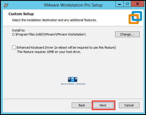 what is enhanced keyboard driver vmware workstation 12